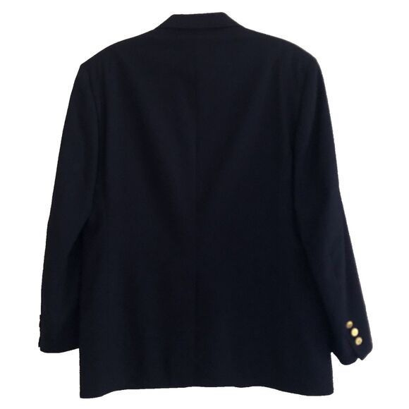 VTG 80s Brooks Brothers Navy Blue Pure Wool Blazer Mens 42R 2 Button Single Vent - Picture 7 of 16